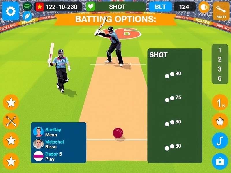 Rapid Scorers gameplay screenshot showing cricket match